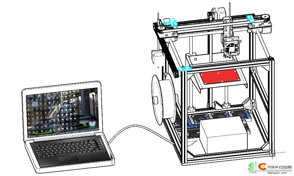 DIY全金属框架的3D打印机 - 3D网 - 1.JPG