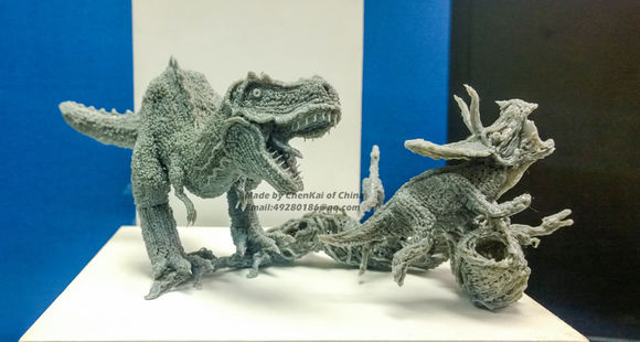 图赏:3d打印笔制作的恐龙模型比肩3d打印机