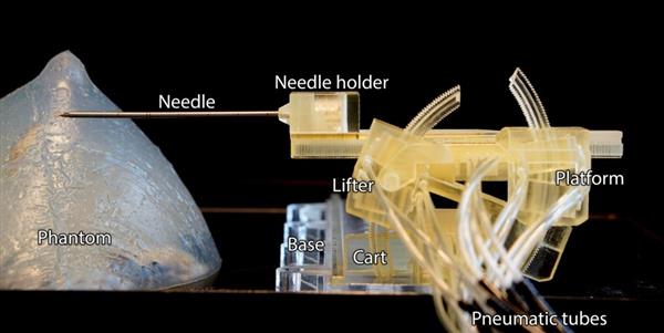 治癌神器：可在MRI机内活检的全塑料3D打印机器人Stormram 4