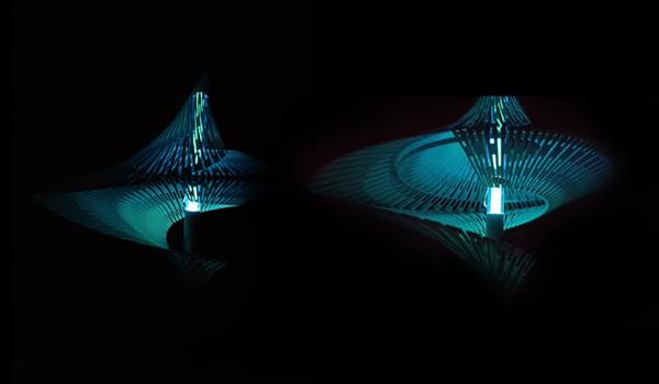 建筑师使用再生聚合物开发出能感应地震的唯美3D打印LED灯