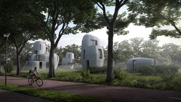 五座可居住的3D打印混凝土房屋将在荷兰埃因霍温建成 五座可居住的3D打印混凝土房屋将在荷兰埃因霍温建成