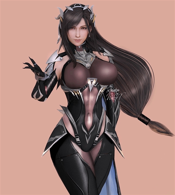 《最终幻想7》蒂法、爱丽丝万圣节3D美图:别样诱惑