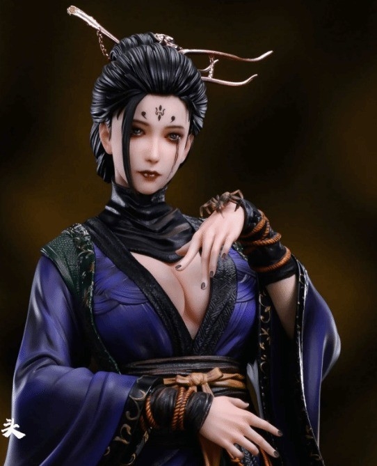 《黑神话》蜘蛛四妹饭制手办欣赏:比原版更性感诱人