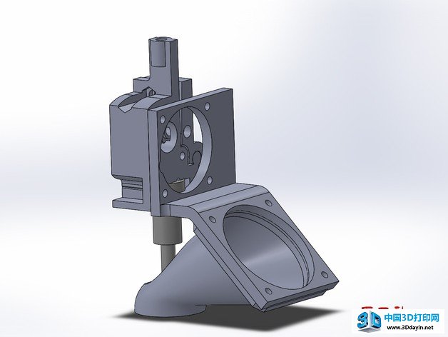 带风扇风道和支架的MakerGear M2挤出机