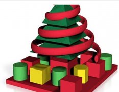 圣诞树和礼物 STL文件下载（3D打印模型）