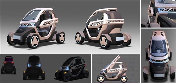 韩国设计公司KLIO Design推出超小型3D打印概念车 韩国设计公司KLIO Design推出超小型3D打印概念车