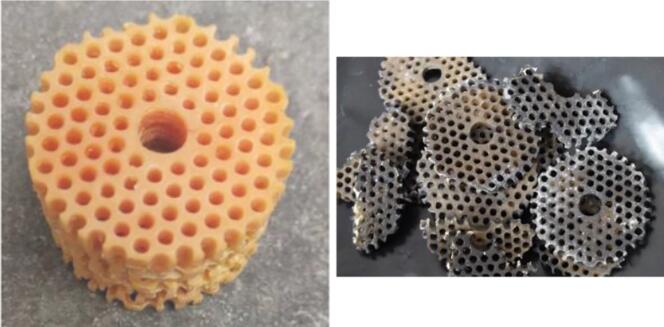 3D打印的推进剂盘彼此堆叠 3D打印的推进剂盘彼此堆叠