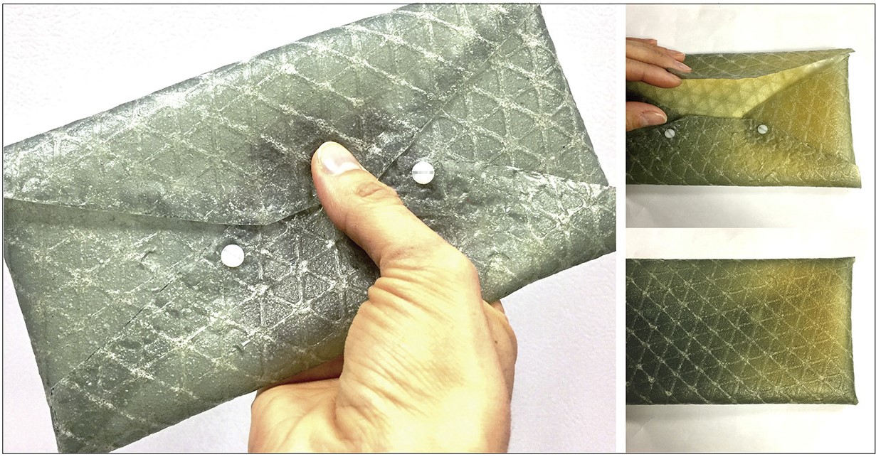   使用丝绸皮革3D打印的钱包