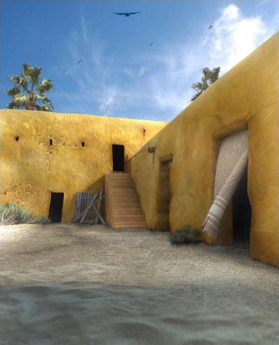 3dsMAX创建荒漠中废弃的房屋